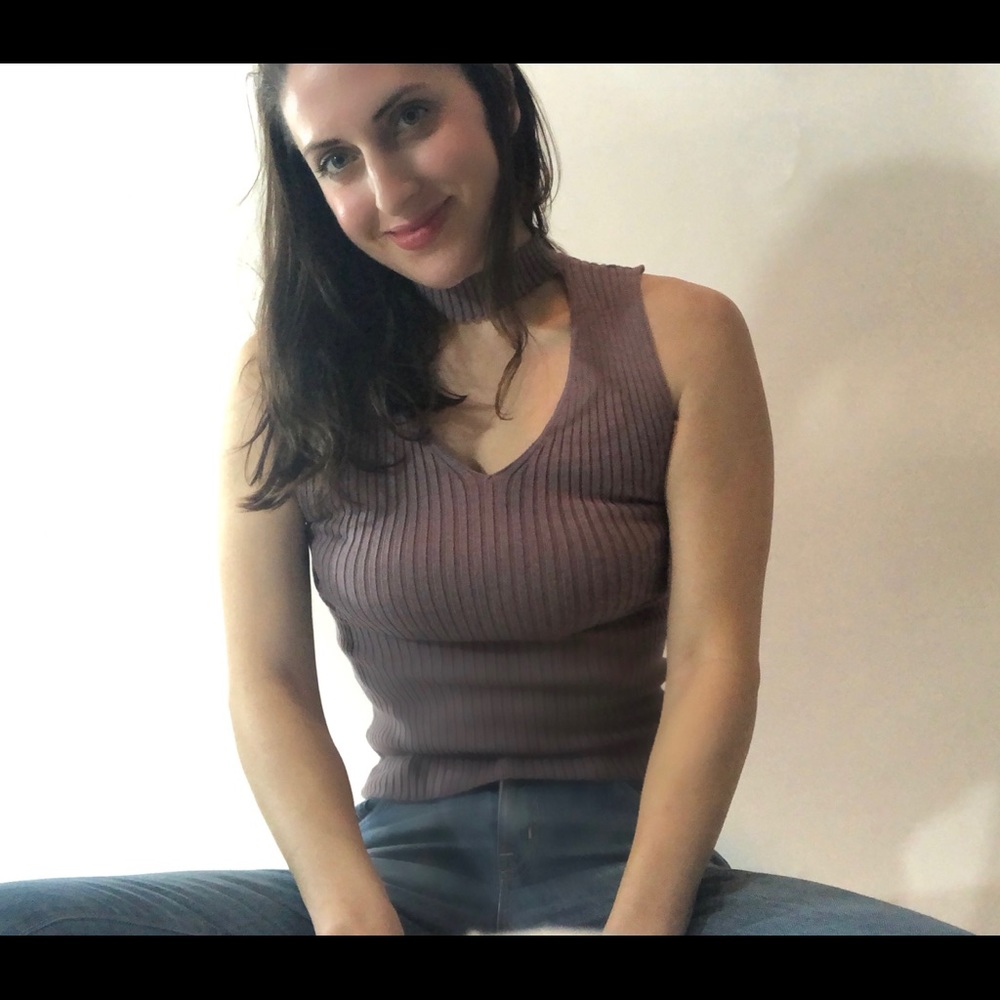 Knit Sleeveless Choker Top - NWT